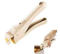 Detachable Pot Handle for Camping and Home Cooking Serrated Grip One-Touch Anti-Scald Clip No Tool Needed ABS Stainless Steel Silicone Heat Resistant for Pots Pans White 11x4.5x23cm 65g(1pcs)