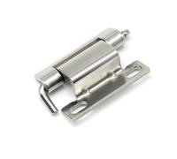 Detachable Right Angle Iron Hinge Pin Type Curved Perforated 304 Stainless Steel Concealed Rotating Plate 1Pcs(Iron-20mm)