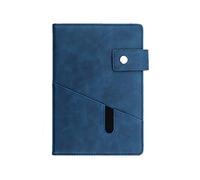 Detachable Ring Binder and Notepad， Business Padfolio with Zipper A5 Imitation Leather Multicolor(Navy Blue)