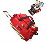 Detachable Rolling Medical Bag with Large Capacity and Multiple Storage Options for Healthcare Professionals and Students