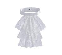 Detachable Ruffled Jabot Collar Multilayered Lace For Victorian Colonial Outfit Cosplay Costume Neck Historical Costume Collar