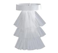 Detachable Ruffled Jabot Lace Collar for Steampunk Colonial Outfit Costume, As Show, One Size