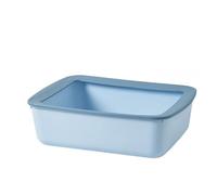 Detachable Semi-Closed Cat Litter Box Open Top Anti-Splash Pet Cat Litter Box Easy to Clean Ideal for Kittens cat litter tray(Blu)