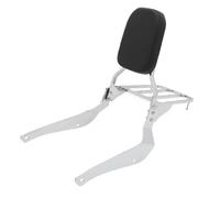 Detachable Sissy Bar Motorcycle Sissy Bar Backrest For Suzuki Boulevard M50 M 50 2005-2011 Passengers Luggage Rack Pad Motorbike Passenger Backrest Pad(Silver)