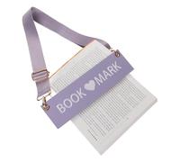 Detachable Strap Bookmark,Embroidered Leather Bookmarks for Women,Unique Cool Funnys Bookmarks Carrier for Women,Readers,Book Lovers (Purple)