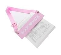 Detachable Strap Bookmark,Embroidered Leather Bookmarks for Women,Unique Cool Funnys Bookmarks Carrier for Women,Readers,Book Lovers (Pink)