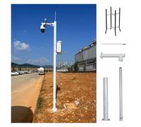 Detachable Surveillance Post Mount, Universal Surveillance Camera Pole Post for Garage/Mall, 2 2.5 3 3.5 4 4.5 5 6 M Floor Holder Stand Mount for Security Cameras(C White,3.5 m/11.5 ft (3 Sections)