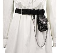 Detachable Waist Packs Women Leather Pu Adjustable Belt Bag Pack Wallet Phone Pouch Ladies Salesperson Work Bags Pu Leather Belts for Thin Fashion Punk Night Club Decors