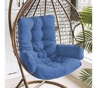 Detachable Washable E Cush - table Non-Slip & Wicker Swing Chair Replacement - Blue Hanging Hammock Cush for Ultimate Relaxat