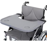 Detachable Wheelchair Lap Tray Table with 2 Cup Holders - Fits Wheelchair Arms 16 to 20 Inches, Ideal for Rest Homes and Disabled Users