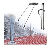 Detachable WindResistant Chimney Bracket with Screws Vent Pipe Support for Boiler Room & Farmhouse Round Side/Top Mount (6.6" Diameter) Durable & Easy Installation