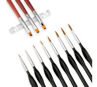 Detail Paint Brush Set for Model Painting 11 Set, Mellbree Fine Paint Brushes Miniature Micro Paint Brushes Especially for Basecoating, Edge highlighting
