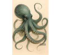 Detail-Rich Illustration of a Mystical Octopus in Motion - A4 Poster Wildlife Art Print Wall Art Featuring Animals in Nature Perfect for Home Decor Living Room Office or Forest Inspired Interior