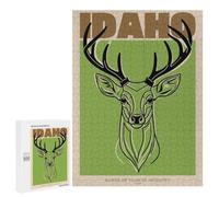 Detailed 1989 Retro IDAHO Poster Art Puzzle for Adults, 500 PCS, A Focused Activity for Patient Adult Puzzlers, for Quiet Evenings