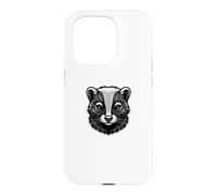 Detailed Badger Head Vector Illustration Case for iPhone 15 Pro