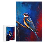 Detailed Barn Swallow on Branch Painting Jigsaw Puzzle, 1000 PCS, for Adults, A Creative Way to Unwind after A Busy Day, for Family Nights