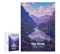 Detailed Big Bend National Park Vintage Poster Jigsaw Puzzle, 300 PCS, for Adults, A Creative Way to Unwind after A Busy Day, for Family Nights