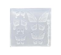 Detailed Butterfly Wing Silicone Mold for Crystal Epoxy Nails Art Creation and Creative Jewelry Making Manicure Wedding Party Accessory Mold