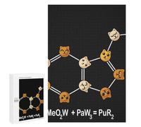 Detailed Cat Chemistry Formula Jigsaw Puzzle, 1000 PCS, for Adults, A Creative Way to Unwind after A Busy Day, for Creative Downtime