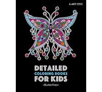 Detailed Coloring Books For Kids: Butterflies: Black Background Designs For Older Kids; Relaxing Zendoodle Butterflies & Butterfly Patterns; Midnight Edition