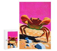 Detailed Crab on The Beach Jigsaw Puzzle, 1000 PCS, for Adults, A Creative Way to Unwind after A Busy Day, for Family Nights