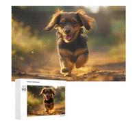 Detailed Dachshund German Shepherd Jigsaw Puzzle, 1000 PCS, for Adults, A Rewarding Pastime for Dedicated Jigsaw Fans, for Family Fun