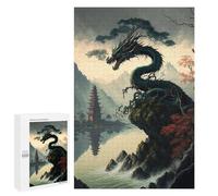 Detailed Dragon's Serpent Reflections Jigsaw Puzzle, 1000 PCS, for Adults, A Creative Way to Unwind after A Busy Day, for Indoor Play