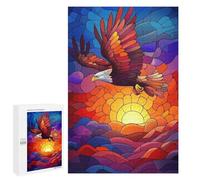 Detailed Eagle Soaring Sunset Jigsaw Puzzle, 1000 PCS, for Adults, Classic Jigsaw Entertainment for The Home, for Cosy Nights