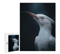 Detailed Elegant White Hoopoe Art Puzzle for Adults, 500 PCS, A Focused Activity for Patient Adult Puzzlers, for Indoor Play