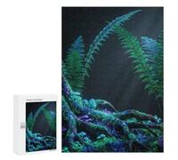 Detailed Enchanted Forest with Bioluminescent Flora Art Puzzle for Adults, 300 PCS, A Relaxing Challenge for Adult Puzzle Enthusiasts, for Family Fun