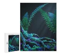 Detailed Enchanted Forest with Bioluminescent Flora Jigsaw Puzzle, 500 PCS, for Adults, A Rewarding Pastime for Dedicated Jigsaw Fans, for Cosy Nights