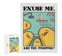 Detailed Excuse Me, Are You Pooping？ Jigsaw Puzzle, 500 PCS, for Adults, A Creative Way to Unwind after A Busy Day, for Cosy Nights Indoors