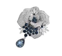 Detailed Floral Brooch With User Friendly Materials Sturdy Rose Shaped Jewelry Accessory For Gala Dinners And Office Outfits Sparkly Rose Pin Jewelry