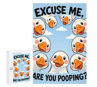 Detailed Funny Geese Asking 'Are You Pooping？' Jigsaw Puzzle, 1000 PCS, for Adults, A Creative Way to Unwind after A Busy Day, for Quiet Evenings