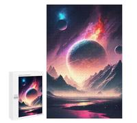 Detailed Galactic Reflections A Cosmic Landscape -6 Jigsaw Puzzle, 1000 PCS, for Adults, A Creative Way to Unwind after A Busy Day, for Indoor Play