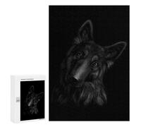 Detailed German Shepherd Dog Art Puzzle for Adults, 300 PCS, An Engaging Indoor Activity for Quiet Evenings, for Puzzle Fans