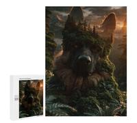 Detailed German Shepherd Forest Spirit Art Puzzle for Adults, 500 PCS, A Focused Activity for Patient Adult Puzzlers, for Indoor Play