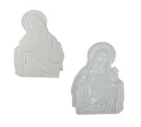 Detailed Holy Heart Mother Sculpture Silicones Casting Mold for Creating Religious Art and Catholic Home Decors Ornament Religious Craft Silicones Mold for Catholics