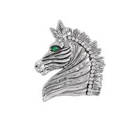 Detailed Horse Brooch Antique Silver/Gold Alloy Men's Suit Accessory Chest Decoration Lapel Pin For Special Occasion Alloy Horse Badge Pin