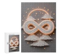 Detailed Infinity Symbol with Clouds And Stars Art Puzzle for Adults, 300 PCS, A Satisfying Project for Experienced Puzzlers, for Cosy Nights