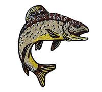 Detailed Iron-on Trout Fish Patch | Sea Fish Embroidery Patch, Iron on Patches, Ironable Patch, Fabric Badges Finally Home