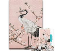Detailed Jigsaw Puzzle for Adults, Crane And Peach Blossoms, 1000 PCS