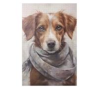 Detailed Jigsaw Puzzle for Adults, Cutest Pup in A Scarf, 1000 PCS