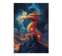 Detailed Jigsaw Puzzle for Adults, Dragon in The Cosmos, 300 PCS