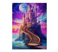 Detailed Jigsaw Puzzle for Adults, Enchanted Castle by The Sea, 500 PCS