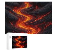 Detailed Jigsaw Puzzle for Adults, Flowing Lava River, 300 PCS