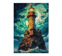 Detailed Jigsaw Puzzle for Adults, Lonely Lighthouse at Night, 300 PCS