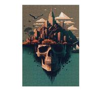 Detailed Jigsaw Puzzle for Adults, Skull Island City of Shadows, 300 PCS