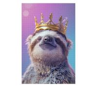 Detailed Jigsaw Puzzle for Adults, Sloth King, 1000 PCS | Christmas gift for puzzle lovers with indoor weekend activity on quiet evenings.
