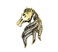 Detailed Metal Horse Brooch for Blazer Coat and Daily Accessories Refined Retro Charm Lapel Pin Unique Horse Design Pin, フリーサイズ